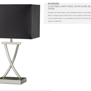 Veioza / Lampa de masa decorativa design modern CLUB EU7923SS SRT 60180 universul-luminii.ro