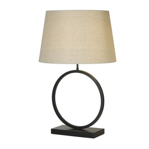Veioza/Lampa de masa decorativa Elegant negru/natural