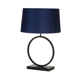 Veioza/Lampa de masa decorativa Elegant negru/navy - Img 4