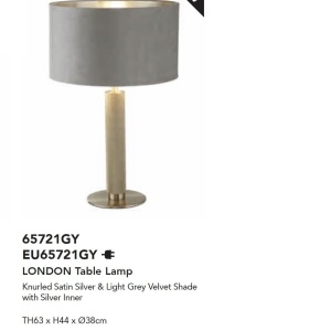 Veioza/Lampa de masa design decorativ London argintiu/gri 139810 universul-luminii.ro
