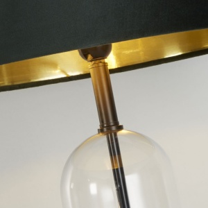 Veioza/Lampa de masa design decorativ Oxford negru, verde 139860 universul-luminii.ro