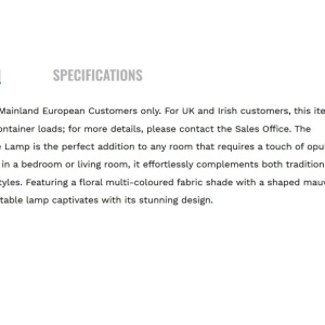 Veioza/Lampa de masa design decorativ Sanderson 223060 universul-luminii.ro