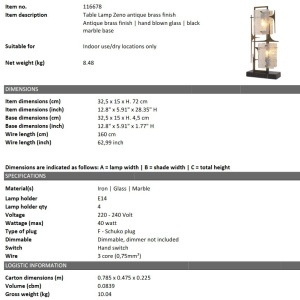 Veioza, Lampa de masa design LUX Zeno 61200 universul-luminii.ro
