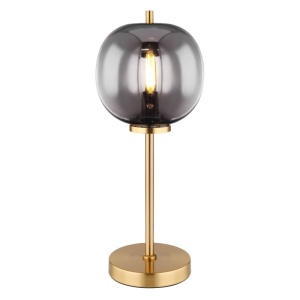 Veioza, lampa de masa design modern Blacky I negru mat, alama