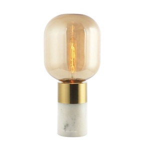 Veioza, lampa de masa design modern Crid alb, champagne, alama