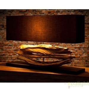 Veioza / Lampa de masa design rustic Riverine negru A-17327 VC 42550 universul-luminii.ro