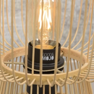 Veioza, lampa de masa eco din bambus Cango natur, 30x26cm 195960 universul-luminii.ro