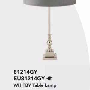 Veioza, Lampa de masa eleganta Whitby gri 136660 universul-luminii.ro