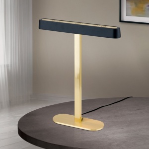 Veioza/Lampa de masa LED moderna AUFTAKT auriu/negru 155680 universul-luminii.ro