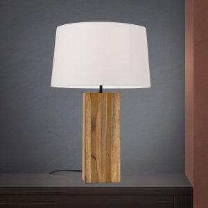 Veioza/Lampa de masa lemn design decorativ DALLAS 156650 universul-luminii.ro