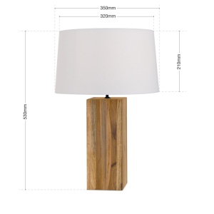 Veioza/Lampa de masa lemn design decorativ DALLAS 235160 universul-luminii.ro