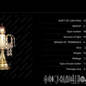 Veioza, lampa de masa LUX cristal Bohemia S32 590/01/6 173620 universul-luminii.ro