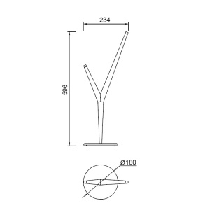 Veioza, Lampa de masa minimalista LED Arrecife negru - Img 5