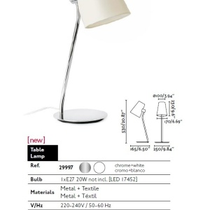 Veioza / Lampa de masa moderna LUPE 29997 44150 universul-luminii.ro