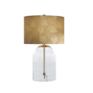 Veioza, Lampa de masa, Sticla, Abajur Auriu, CLASSICO 50cm