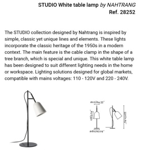 Veioza, Lampa de podea design modern Studio alb 239110 universul-luminii.ro