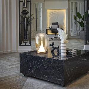 Veioza LED moderna design decorativ Suspiro gold/amber 160670 universul-luminii.ro