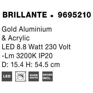 Veioza LED moderna design elegant BRILLANTE 203750 universul-luminii.ro