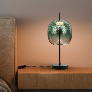 Veioza LED moderna sticla verde Mares