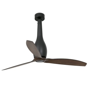 Ventilator cu telecomanda ETERFAN negru mat/ lemn 32004