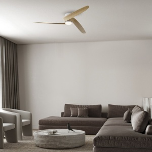 Ventilator smart Bluetooth si telecomanda GROENLAND M, alb/ lemn - Img 2