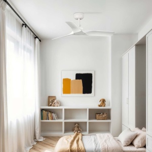 Ventilator tavan cu telecomanda HEY S alb