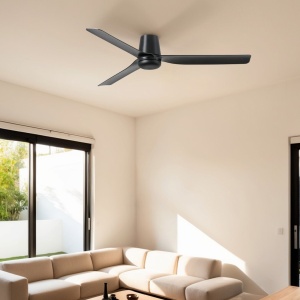 Ventilator tavan smart sistem TUYA si telecomanda PUNT TUB M negru