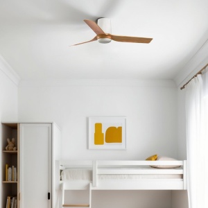 Ventilator tavan smart sistem TUYA si telecomanda PUNT TUB S alb/artar
