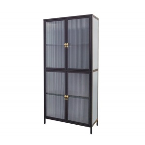 Vitrina moderna din metal si sticla Amsterdam 180cm