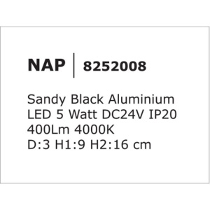 Accesoriu, Corp de iluminat pentru sina magnetica Buxton, Loop sau Sign, Nap 5W 4000K 80391 universul-luminii.ro
