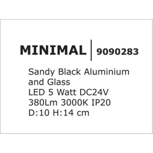 Accesoriu, Corp de iluminat pentru sistemul magnetic PUZZLE si GRAMMI, Minimal negru 80181 universul-luminii.ro