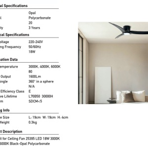 Accesoriu, Kit lumina LED pentru Ventilatorul Fan negru - Img 3