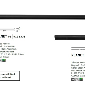 Accesoriu, Modul de iluminat pentru sina magnetica Planet, Harn 205031 universul-luminii.ro