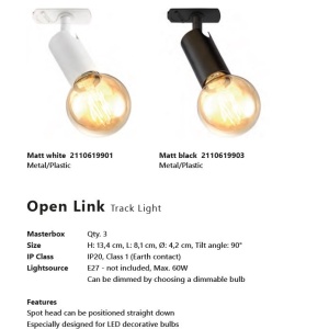Accesoriu, Spot directionabil Open alb, pentru sina Nordlux Link - Img 6