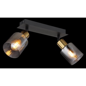 Aplica 2L design modern Hollsy negru, auriu 134921 universul-luminii.ro
