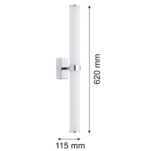 Aplica baie LED, Protectie IP44 otel cromat, sticla BATUMI 8925 - Img 6