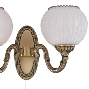 Aplica clasica design italian din alama, sticla 9250 RA-A. 9250/2 102521 universul-luminii.ro
