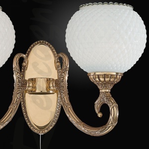 Aplica clasica din alama cu 2 brate design italian 8550 107961 universul-luminii.ro