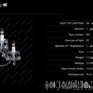 Aplica cu 3 brate Cristal Bohemia 90621 universul-luminii.ro