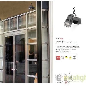 Aplica cu proiector iluminat exterior design modern LIT 70260 49291 universul-luminii.ro