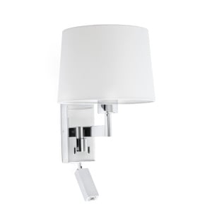 Aplica cu reader LED stil clasic design elegant ARTIS crom/alb 84181 universul-luminii.ro