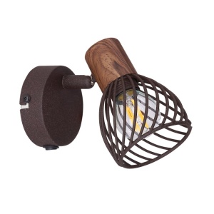 Aplica cu spot design industrial Isabelle ruginiu 114381 universul-luminii.ro