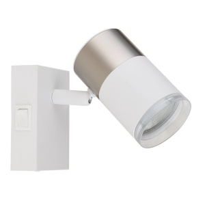 Aplica cu Spot directionabil BRISBON nickel/alb 157971 universul-luminii.ro