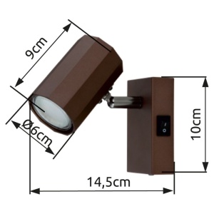 Aplica cu Spot directionabil JAMES bronz 240061 universul-luminii.ro
