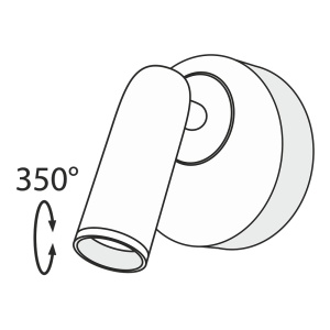 Aplica cu spot directionabil LED design modern MIRAX negru MYC038WL-L3B3K 196261 universul-luminii.ro