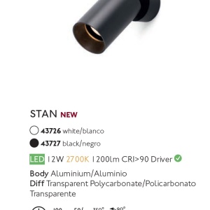 Aplica cu spot tip proiector STAN LED White 43726 73681 universul-luminii.ro