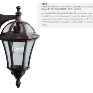 Aplica de exterior stil traditional IP44 Capri 1563 SRT 75601 universul-luminii.ro