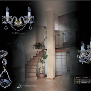 Aplica de perete 2 brate Cristal Bohemia Exclusive MADISON II.va-pe WL CE 53181 universul-luminii.ro