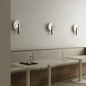 Aplica de perete ambientala design nordic Furiko negru/alb - Img 2