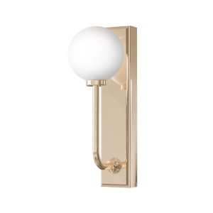 Aplica de perete baie din metal auriu, IP44 Ero - Img 2